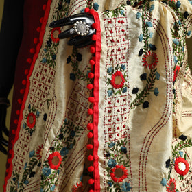 Ranihati chapa work chanderi silk hand embroidery dupatta