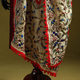 Ranihati chapa work chanderi silk hand embroidery dupatta