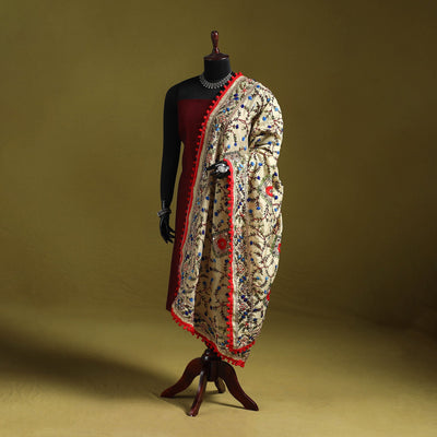 Ranihati chapa work chanderi silk hand embroidery dupatta