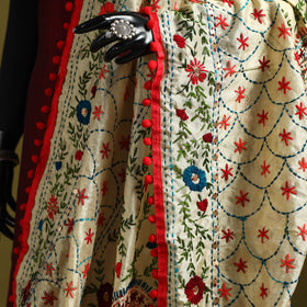 Ranihati chapa work chanderi silk hand embroidery dupatta