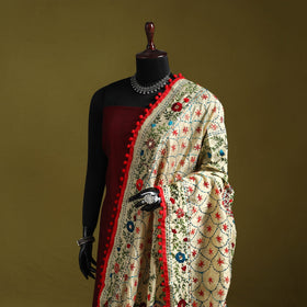 Ranihati chapa work chanderi silk hand embroidery dupatta