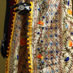 Ranihati chapa work chanderi silk hand embroidery dupatta
