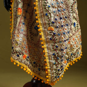 Ranihati chapa work chanderi silk hand embroidery dupatta