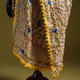 Ranihati chapa work chanderi silk hand embroidery dupatta