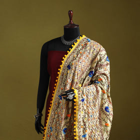 Ranihati chapa work chanderi silk hand embroidery dupatta