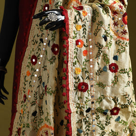 Ranihati chapa work chanderi silk hand embroidery dupatta