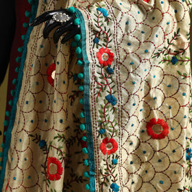 Ranihati chapa work chanderi silk hand embroidery dupatta