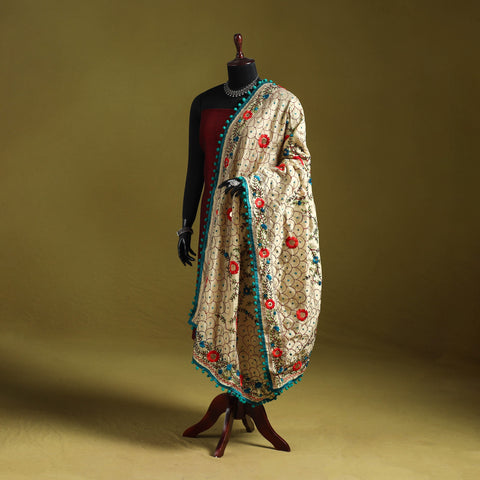 Ranihati chapa work chanderi silk hand embroidery dupatta