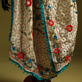 Ranihati chapa work chanderi silk hand embroidery dupatta
