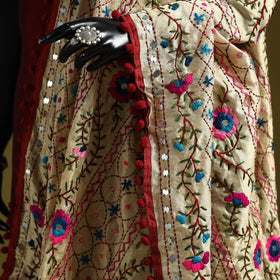 Ranihati chapa work chanderi silk hand embroidery dupatta