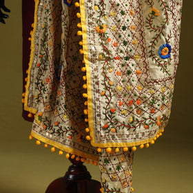 Ranihati chapa work chanderi silk hand embroidery dupatta