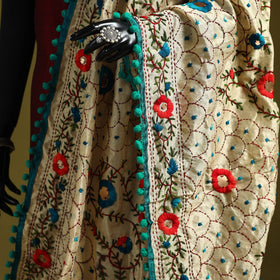 Ranihati chapa work chanderi silk hand embroidery dupatta