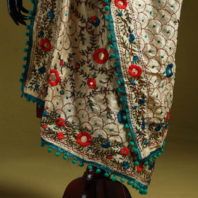 Ranihati chapa work chanderi silk hand embroidery dupatta