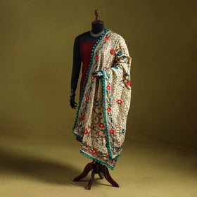 Ranihati chapa work chanderi silk hand embroidery dupatta