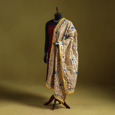 Ranihati chapa work chanderi silk hand embroidery dupatta
