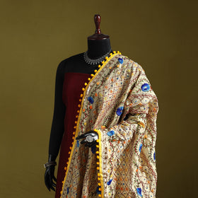 Ranihati chapa work chanderi silk hand embroidery dupatta