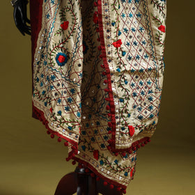 Ranihati chapa work chanderi silk hand embroidery dupatta