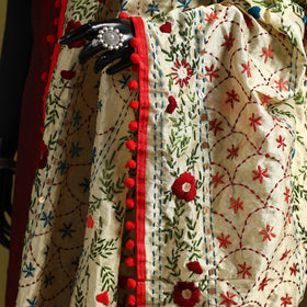 Ranihati chapa work chanderi silk hand embroidery dupatta