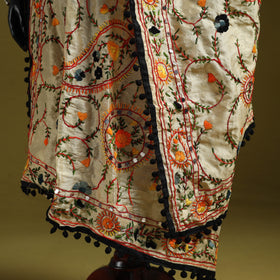 Ranihati chapa work chanderi silk hand embroidery dupatta