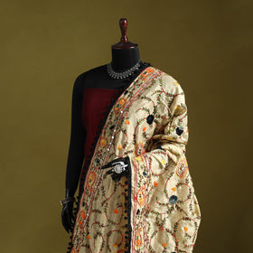 Ranihati chapa work chanderi silk hand embroidery dupatta
