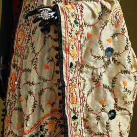 Ranihati chapa work chanderi silk hand embroidery dupatta
