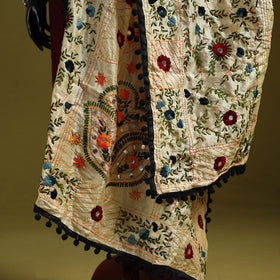 Ranihati chapa work chanderi silk hand embroidery dupatta