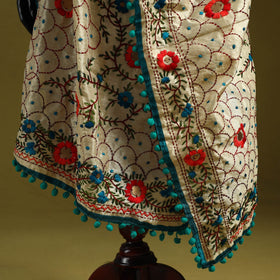 Ranihati chapa work chanderi silk hand embroidery dupatta