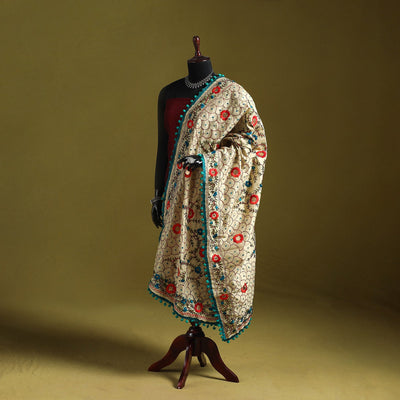Ranihati chapa work chanderi silk hand embroidery dupatta