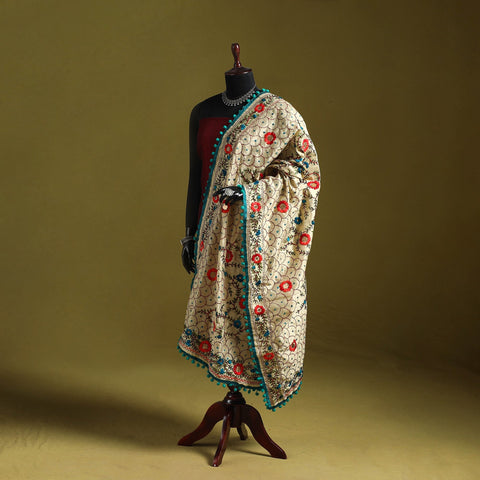 Ranihati chapa work chanderi silk hand embroidery dupatta