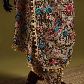 Ranihati chapa work chanderi silk hand embroidery dupatta