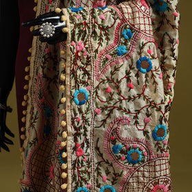 Ranihati chapa work chanderi silk hand embroidery dupatta