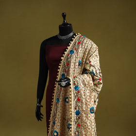 Ranihati chapa work chanderi silk hand embroidery dupatta