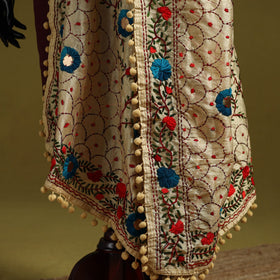 Ranihati chapa work chanderi silk hand embroidery dupatta