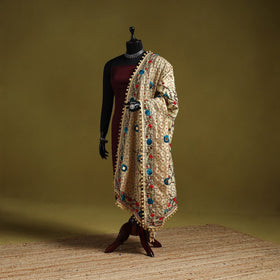 Ranihati chapa work chanderi silk hand embroidery dupatta