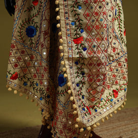 Ranihati chapa work chanderi silk hand embroidery dupatta
