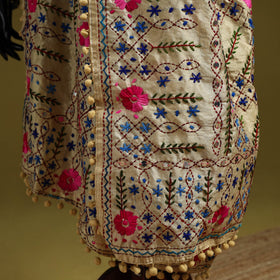 Ranihati chapa work chanderi silk hand embroidery dupatta