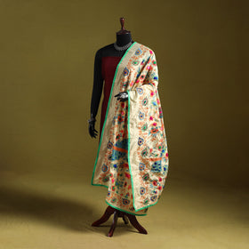 Ranihati madhubani chapa work chanderi silk hand embroidery