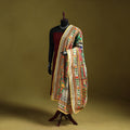Ranihati madhubani chapa work chanderi silk hand embroidery