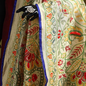 Ranihati madhubani chapa work chanderi silk hand embroidery