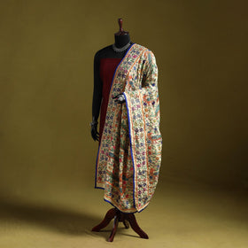 Ranihati madhubani chapa work chanderi silk hand embroidery