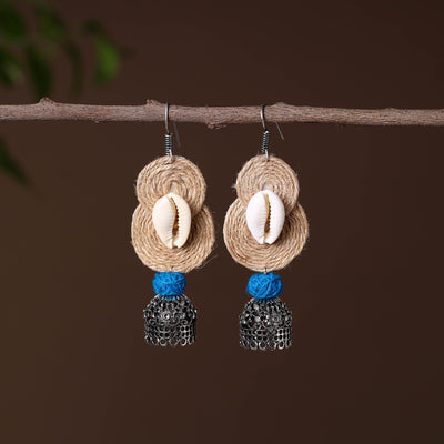  Nikhat German Silver Jute Jhumki Earrings 