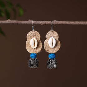  Nikhat German Silver Jute Jhumki Earrings 
