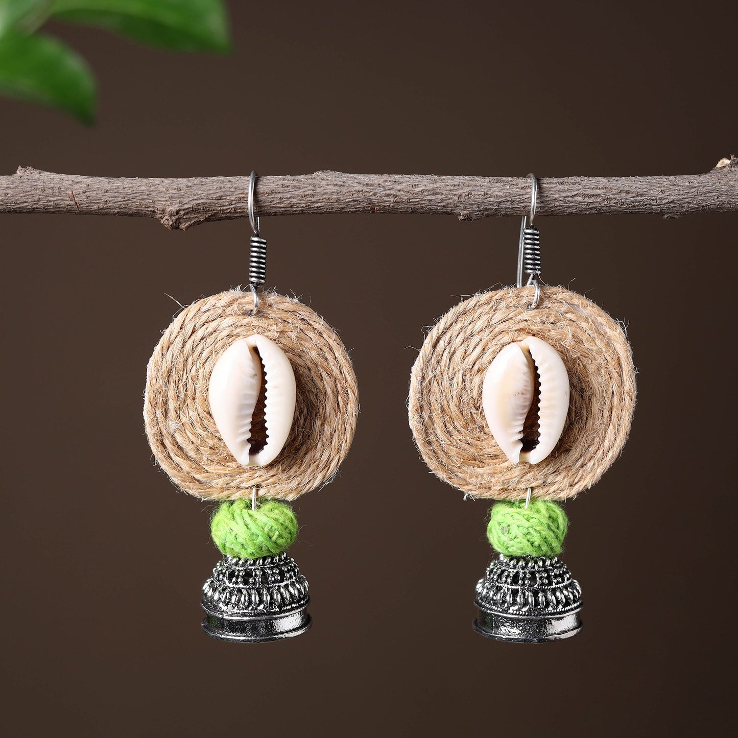 Buy Elegant Jute German Silver Earrings Online in India