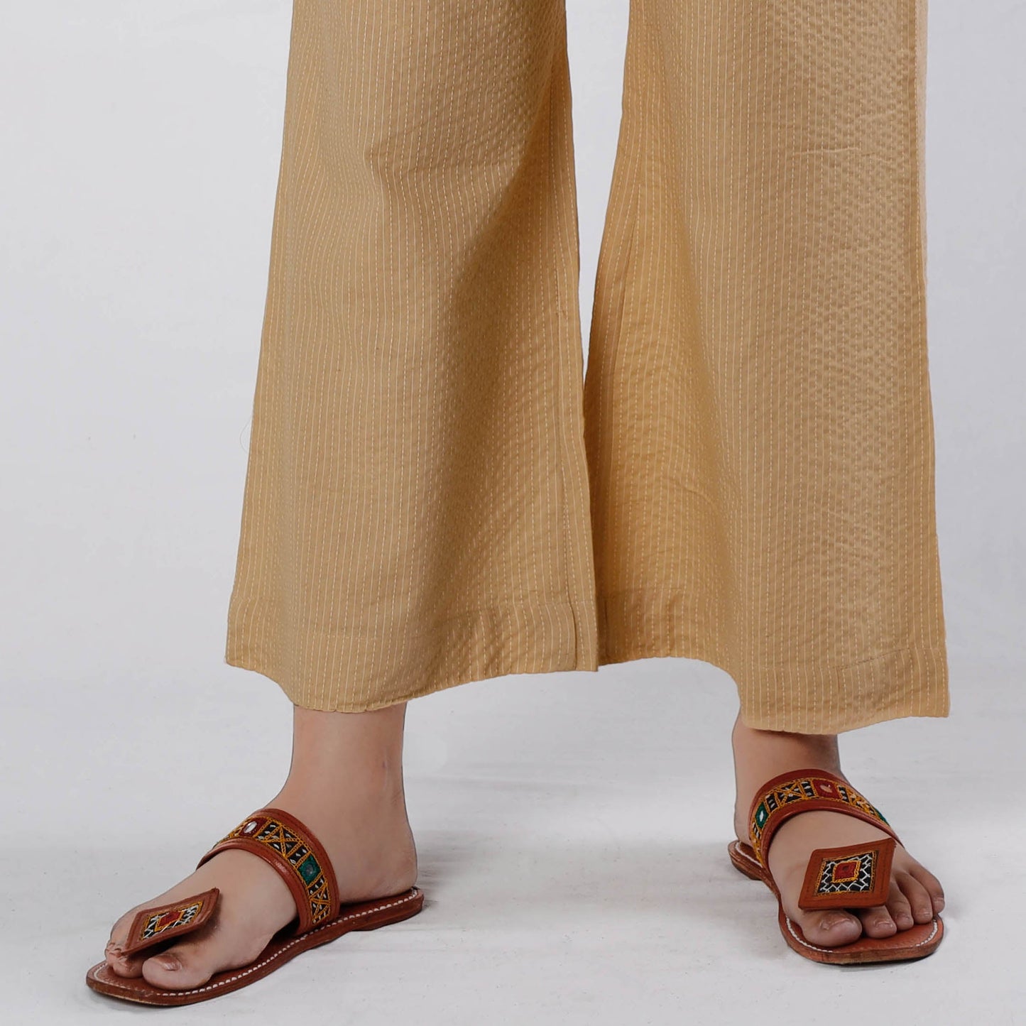  Running Stitch Cotton Palazzo by iTokri Casuals 