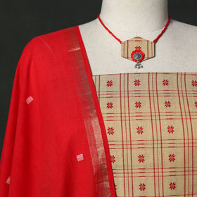 Sambalpuri embroidered cotton 2pc unstitched dress material