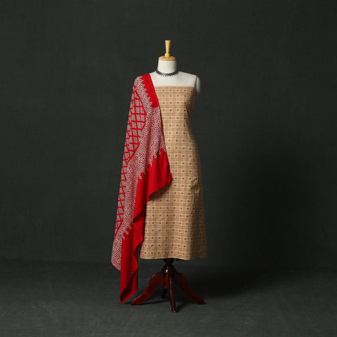 Sambalpuri embroidered cotton 2pc unstitched dress material