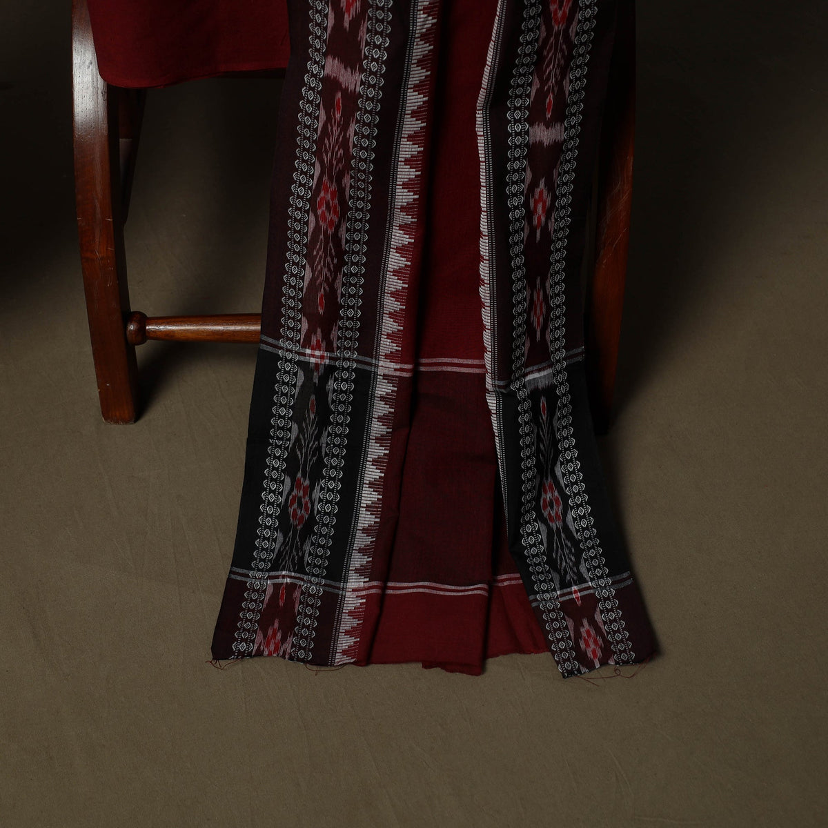 Sambalpuri ikat cotton 3pc unstitched dress material suit
