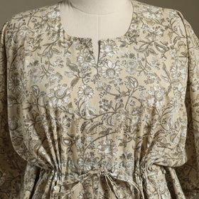 Sanganeri Block Print Cotton Kaftan (Short)