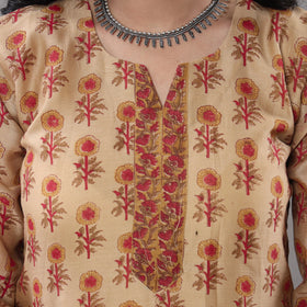 Sanganeri printing maheshwari silk kurta with palazzo &