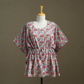 Sanganeri Block Print Cotton Kaftan (Short)